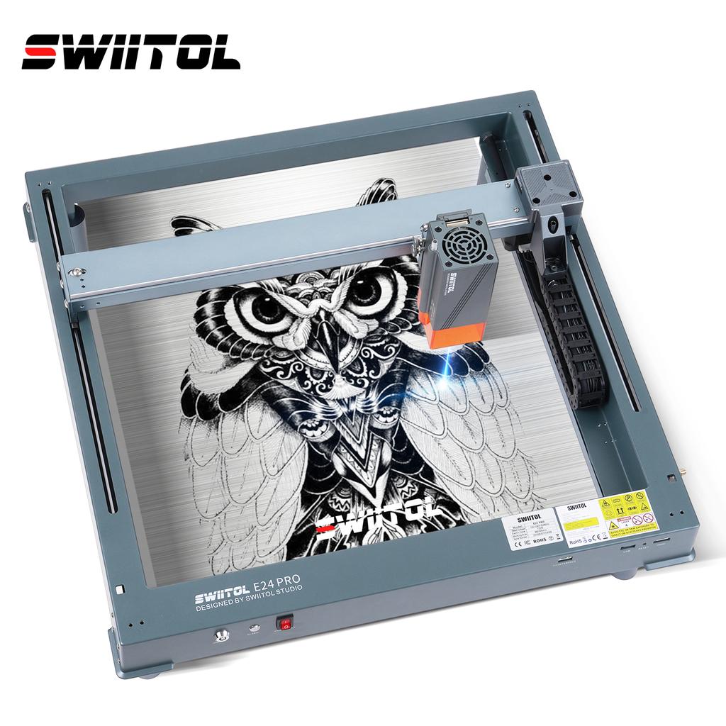 Swiitol E24 Pro 24W Laser Engraver Integrated Structure Compressed Spot Coupling Technology High