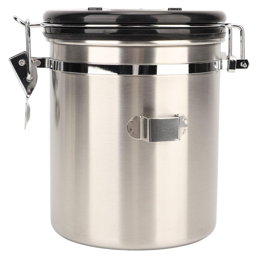 Airtight Stainless Steel Coffee Bean Container Coffee Canister Kitchen Food Storage Container with