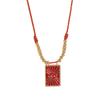 Stylish And Simple Color Rope Love Tarot Pendant Necklace Lucky Bead Chain Gold-Plated Color Retention