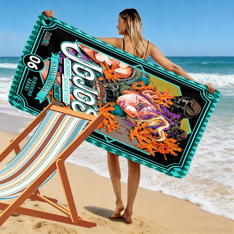 Vento Aureo: Duo's Epic Journey beach towel beach soft seaside Absorbent bath towel quick-drying swim towel beach towel Outdoor picnic beach mat