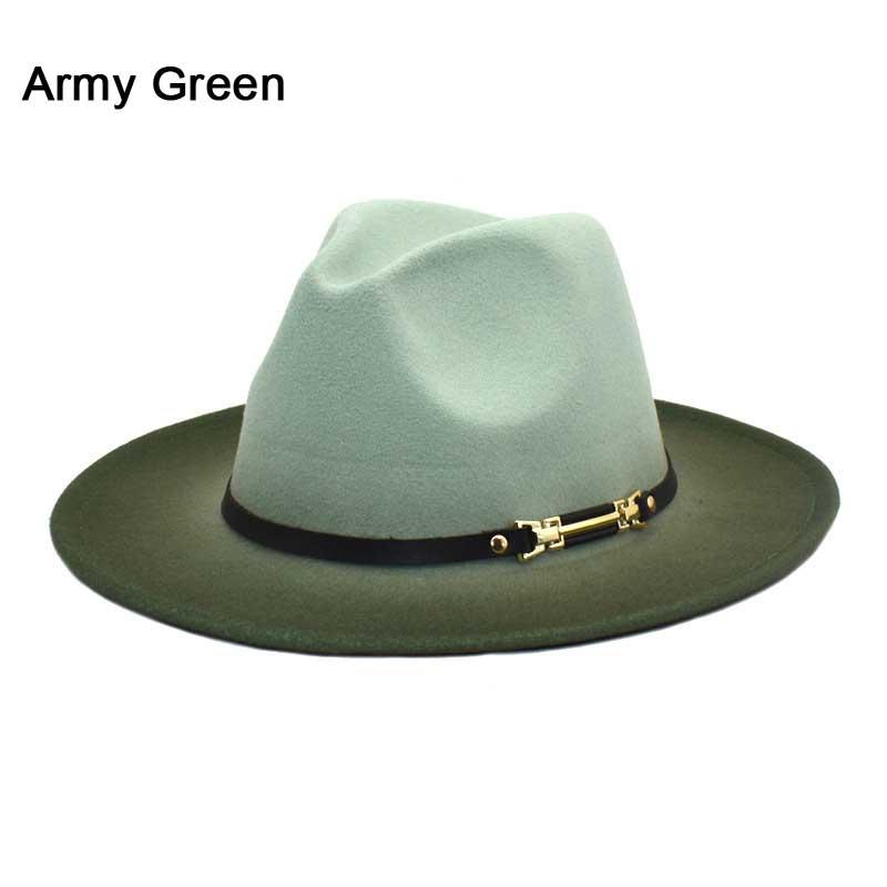 Шапки с градиентом цвета. Мужская и женская фетровая джазовая панама.