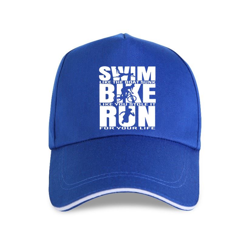 New Cap Hat Triathlon Triathlete Runninger Swimmings Bikings Funny Unisex Summer Baseball Cap Streetwear Cotton Black