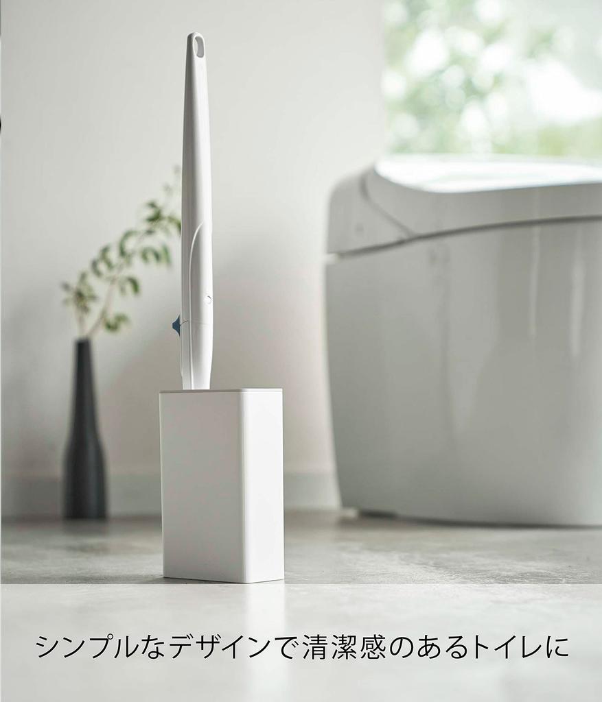 Подставка для туалетной щетки Yamazaki Jitsugyo Flushable, белая, приблизительная. Чехол для туалетной щетки W5.5XD11XH17см 4857
