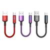 Короткий кабель Micro USB, кабель USB на Micro USB в нейлоновой оплетке для быстрой зарядки, поддержка передачи данных 480 Мбит/с