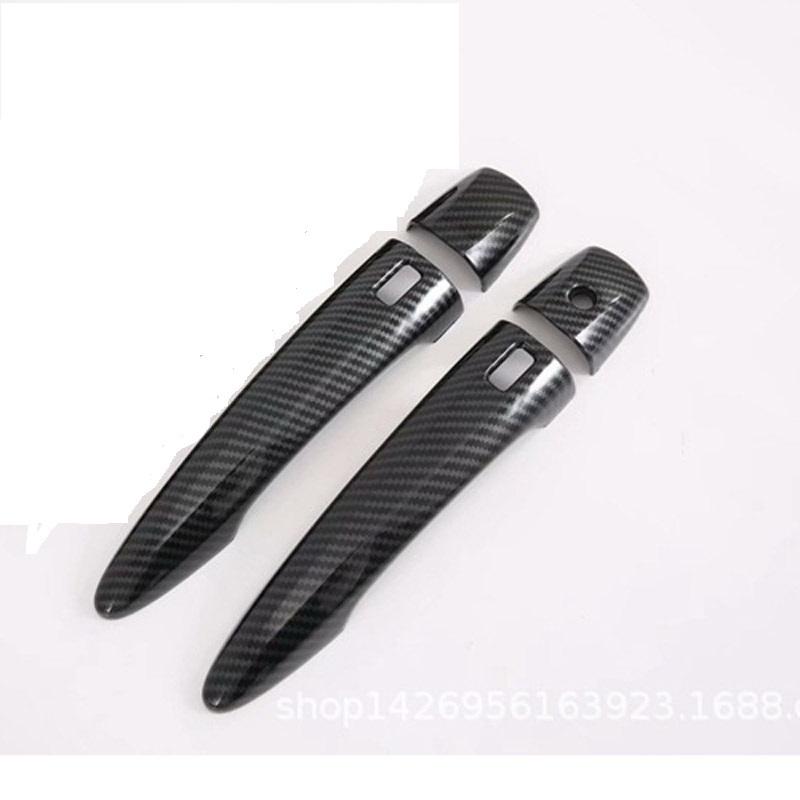 For Nissan JUKE F16 Luxurious Chrome Carbon Fiber Door Handle Covers protector Stickers Car Decal Styling Accessories