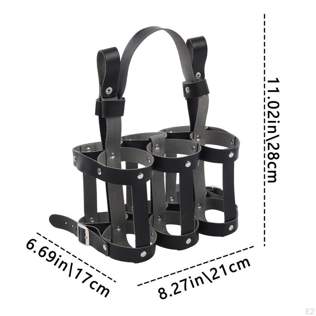 Beer Bottle Holder for Bicycle, Leather Holder, Drink Travel And Hiking