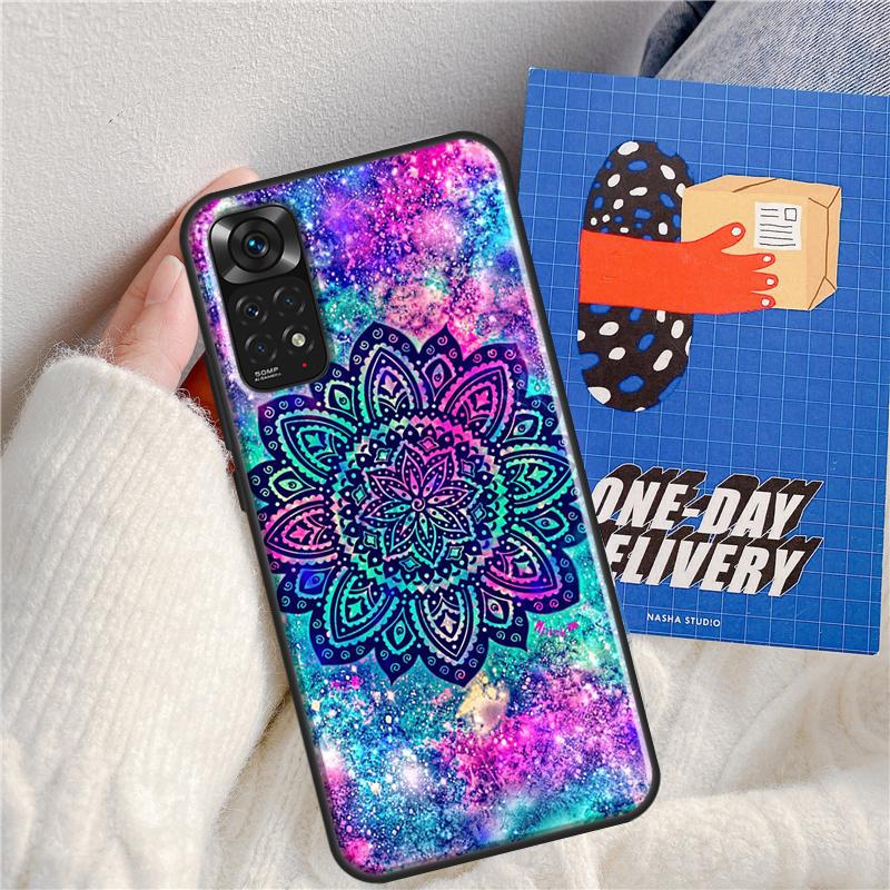 Цветочная Мандала Цветочный Чехол Для Redmi Note 12 Pro Чехол Для Redmi Note 11 10 Pro 8 9 8T 9S 10S 11S 12S 9C 10C 12C