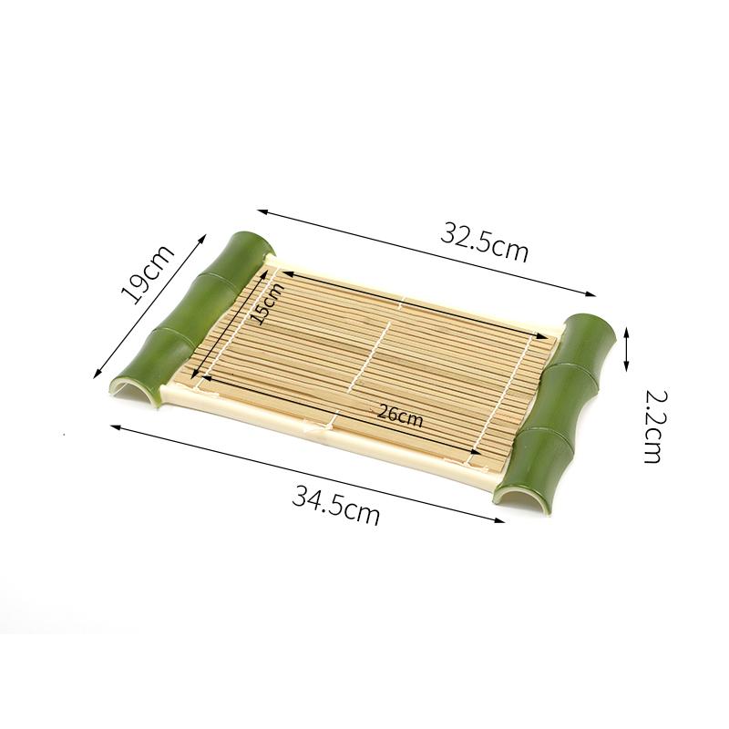 Поднос для суши в японском стиле, пластиковая тарелка, креативная форма из бамбука, холодное блюдо, суши, сашими, морепродукты, сервировочная тарелка, ресторанные тарелки