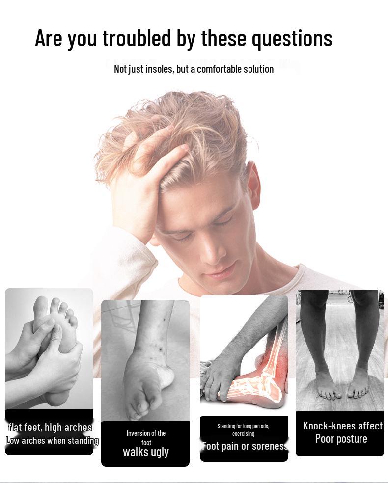 High Elastic Sports Insole: Shock Absorption, Sweat & Odor Control, Breathable, Arch Support for Badminton, Basketball, Running, and Casual Wear.