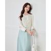 IEF Petite Chinese-Style Button-Down Jacket and Long Skirt Set