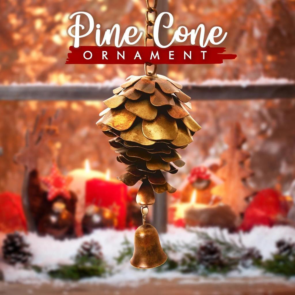 Пасхальная тема Колокольчик из сосновых шишек Удобная установка Практичный подвесной домашний декор Подходит для патио крыльца двора