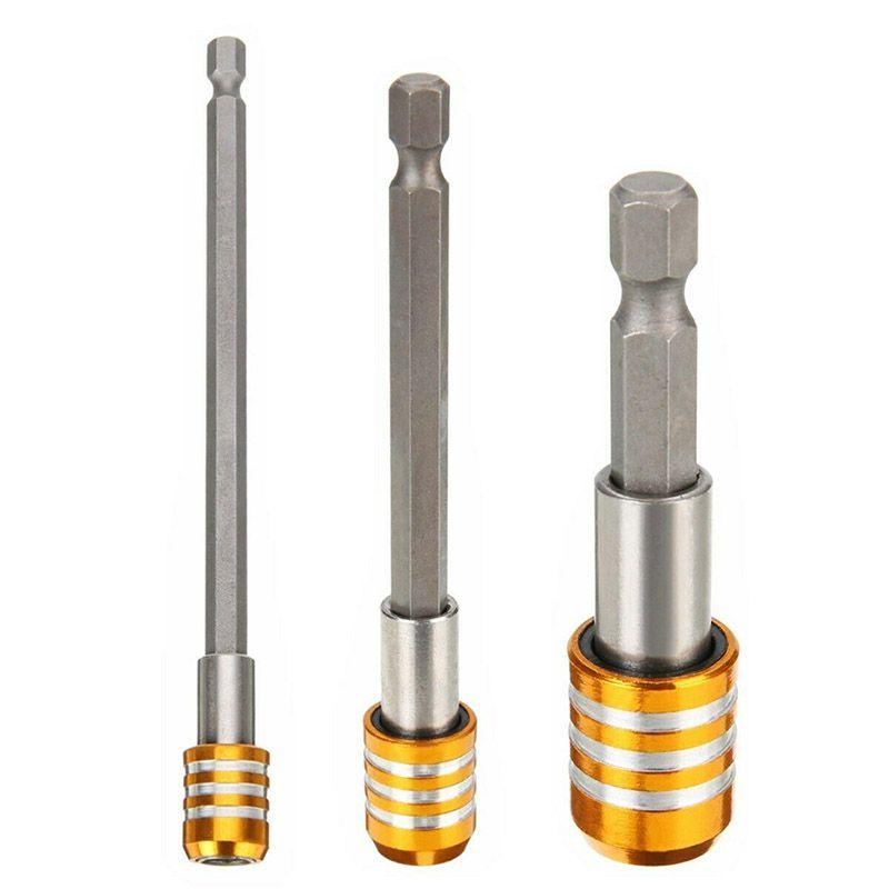 Durable 3piece Magnetic Screwdriver Extension Set With Quick Release Hex Shank Holders