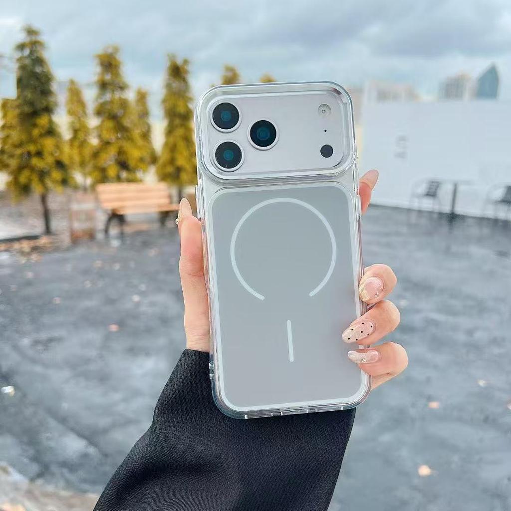 Высококачественный магнитный чехол MagSafe для iPhone 17 Air, 17 Pro, 17 Pro Max с беспроводной зарядкой, противоударный защитный чехол.