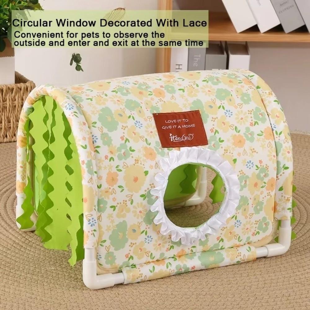 Triangle Hamster Shelter Bottomless Small Animal Cage Pet Shelter Tent Small Pet Nest Decoration