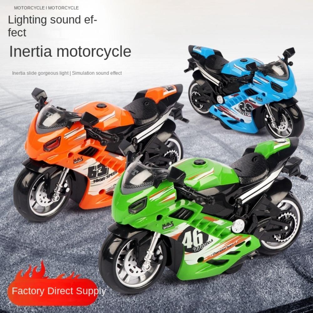 Lights Motorcycle Racing Toy Racing Car Model Mini Motorcycles Music Toy Children