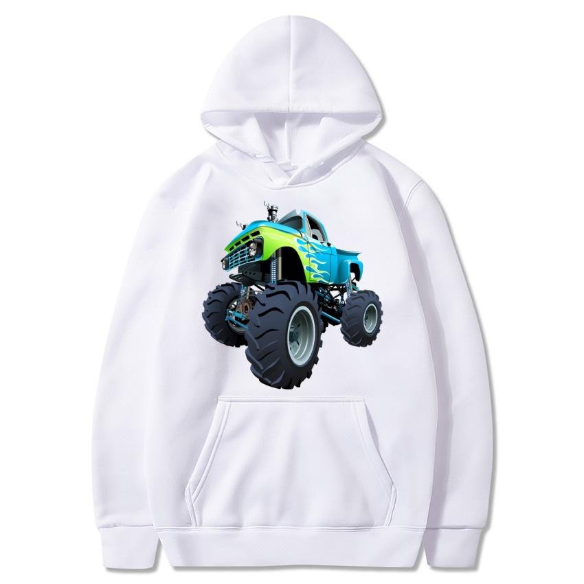 American Monster Truck Bigfoot Printed Hoodie Autumn/Winter New Street Fashion Hoodie Daily Casual Warm Hoodie Holiday Gift