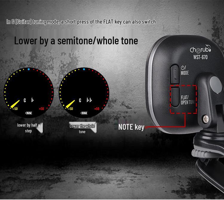 Little Angel High-Precision Rechargeable Tuner for Guitar, Ukulele, and Violin