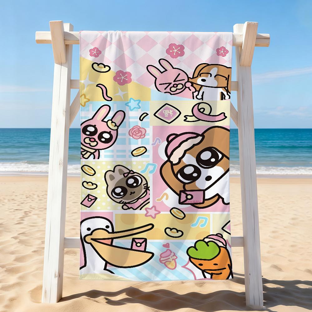 Cute S-Siam-Lipu Towel Drying Bath Towel Applicable To Light Swimming Camping Yoga Beach Out