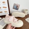 Little White Shoes Women's Summer Sandals Velcro Bread Shoes Big Head Board Shoes Round Head Shallow Mouth Platform Shoes