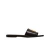 (w) Dafne Smooth Calfskin Leather Mules Black