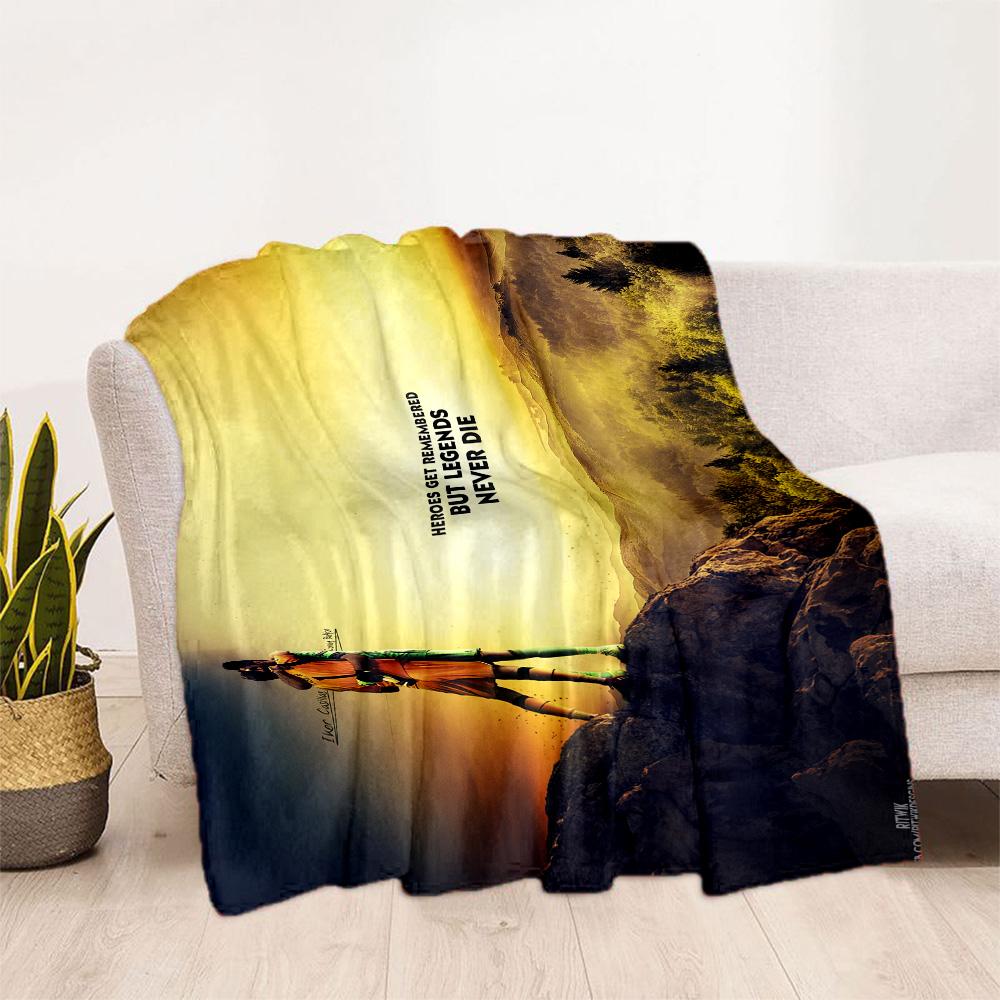 Player Celebrates Victory Moment Blanket Durable Comfort Great for Seaside Couch Livingroom for All Seasons Digital Print
