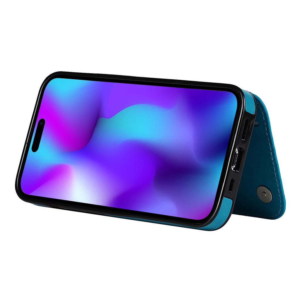 For iPhone 15 Pro Cell Phone Case Imprinted Mandala Flower PU Leather+TPU Anti-fall Cover