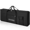 AKOZLIN 61-Key Keyboard CaseBagDigital Piano Case with Adjustable Strap and Pocket, 600D Oxford Cloth, Shockproof, 3-Way Multi-Purpose, Handbag,