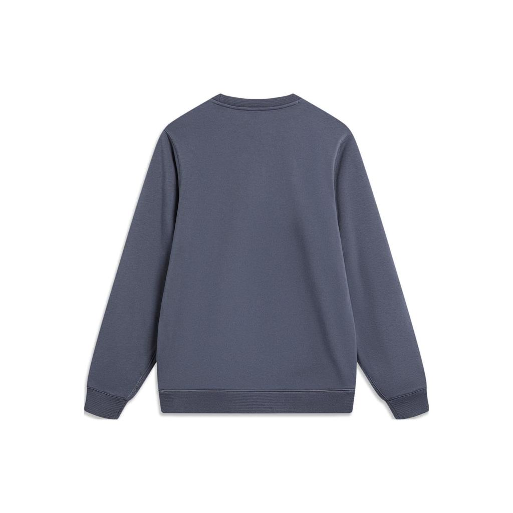 Li Ning China Color Series Solid Pullover Sweatshirt Men Sweatshirt Cold-Sand-Black AWDT965-2