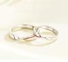 Pairing Red Thread of Fate Free Size Couple Matching Ring Silver [Nicoiro] (S925) (Pairing)