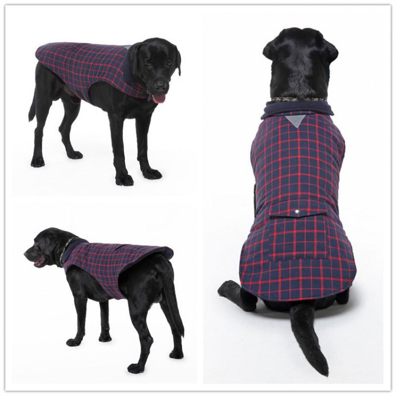 Winter Warm Dog Coats Medium Large Dogs British Style Pet Clothes Golden Retriever