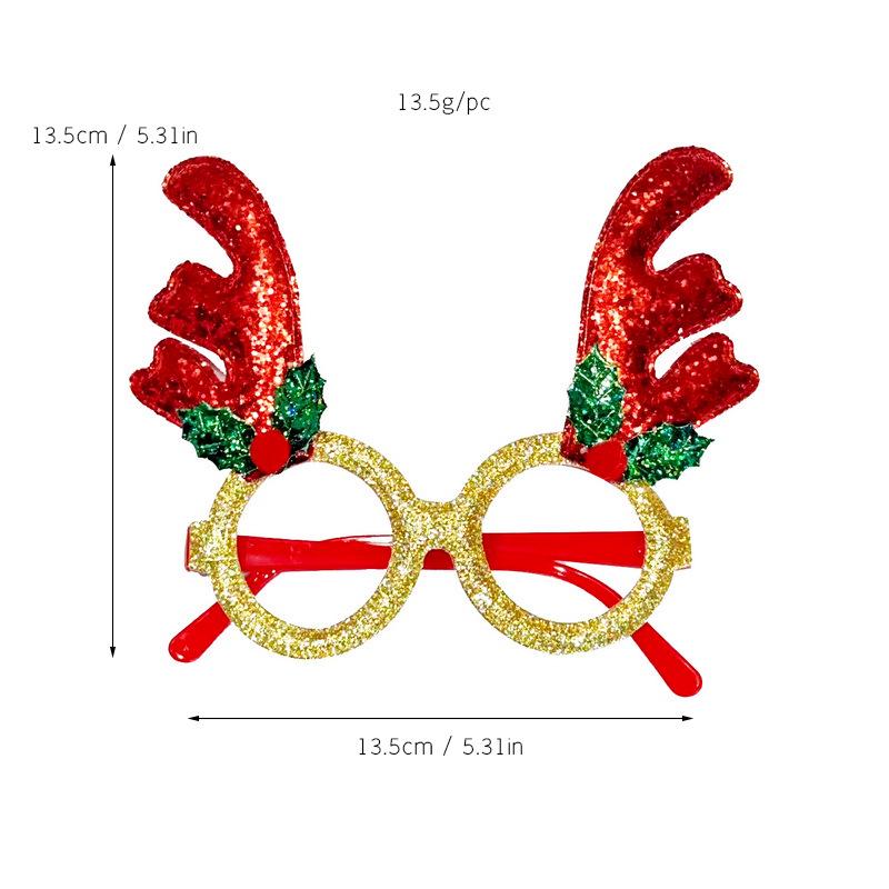 Креативные рождественские очки - Санта, Снеговик, Рога для взрослых и детей
