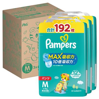 M Pampers Diaper Smooth Care MAX Absorbment 192 простыни x 3 [размер трусиков] (6~12 кг) (64 упаковки) [Элемент дела]