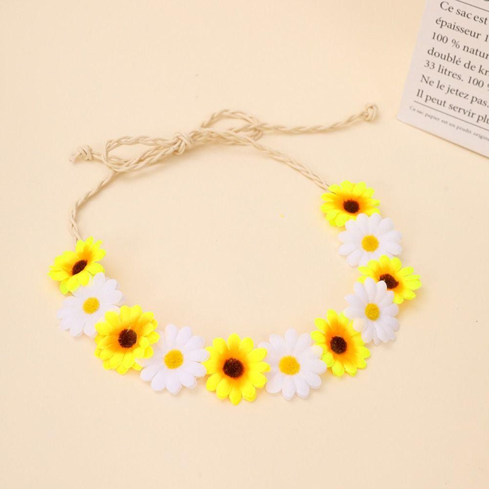 Flower Decoration Sunflower Headband Simulated Daisy Hairband Festival Hair Accessories