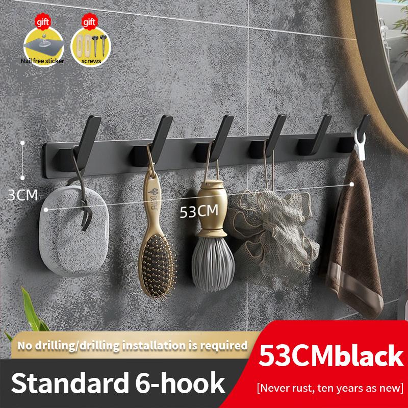 YUNJIEYA Черно-белые Дверные Крючки Крючок Для Одежды Вешалка Полка Органайзер Полка Для Хранения Душевая Стена Вешалка Кухня Аксессуары Для Ванной Комнаты