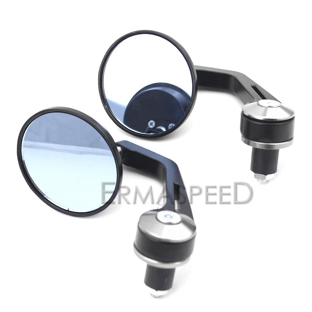 Алюминиевые 7/8 "22 мм мотоциклетные зеркала заднего вида с поворотной ручкой на 360°, сторона заднего вида