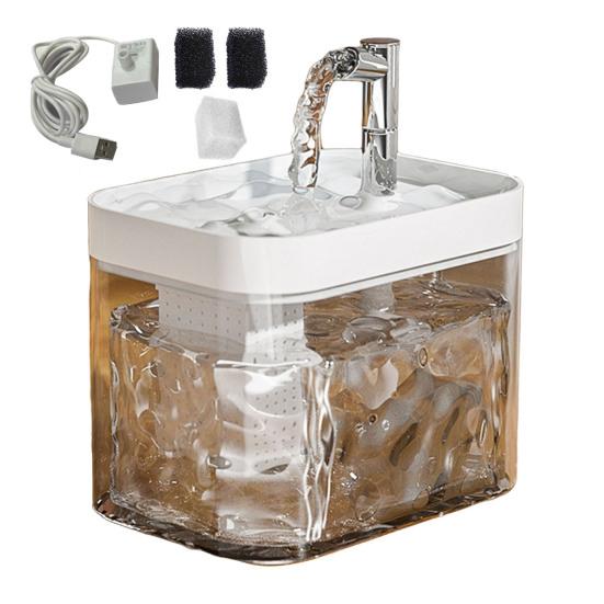 1,5 л прозрачный фонтанчик для домашних животных автоматический диспенсер для питья кошек с 3 фильтрующими губками электрическая миска для домашних кошек и собак