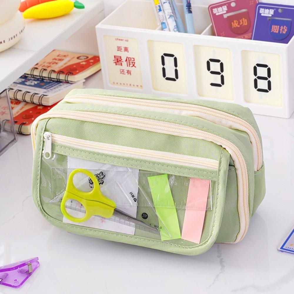 ПУ пенал большой вместимости органайзер для школьных канцелярских принадлежностей косметичка школьные офисные принадлежности