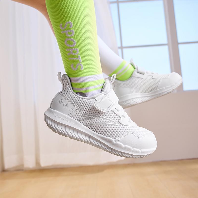 Anta Детские кроссовки Vitality из синтетической кожи с сеткой, модные, простые, удобные, универсальные, детские кроссовки белого цвета A12435566-1