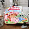 1pc Princess Strawberry14 Blanket, Gift, for Men and Women, Soft Blanket, Good for Sofa Bed Couch Travel, Lightweight Flannel Blanket