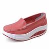 Women's Fashion Casual Solid Slip On Wedges Thick Bottom Platforms Work Shoes