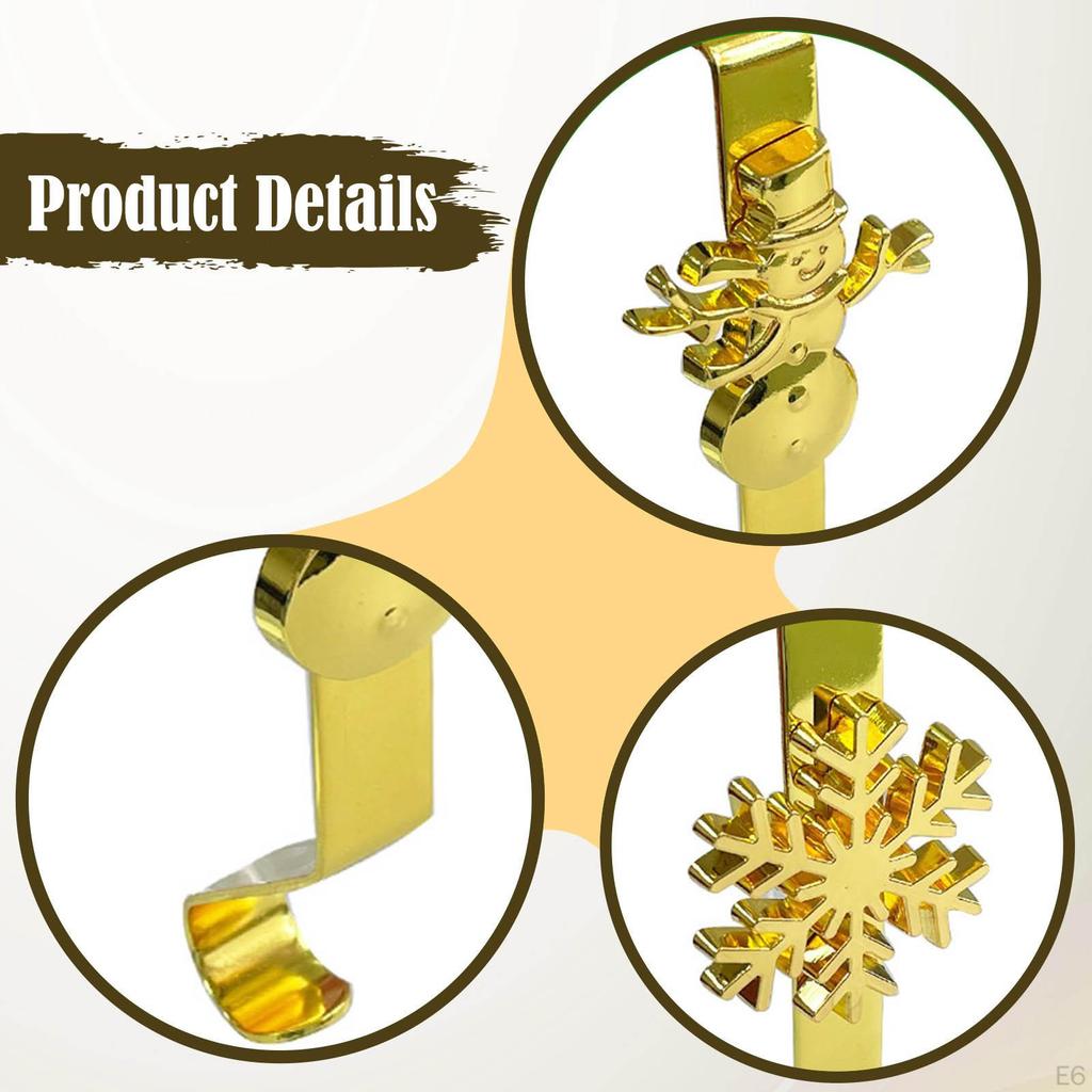 Рождественские держатели для чулок, каминные подвески, нескользящие крючки для гирлянд, подвешивание чулок