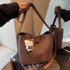 Women's High-End Retro Crossbody Bucket Bag - Autumn/Winter Versatile Fashion Shoulder Bag
