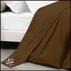 Plain Flat Sheet In Cotton - Home Decor - 180x290cm - 1 Person - Machine Washable - Dark Brown