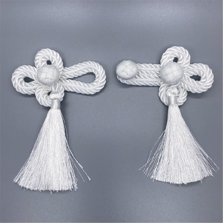 Three Leaves Fringe Knot Buttons Chinese Clothing Decorative Sewing Accessories