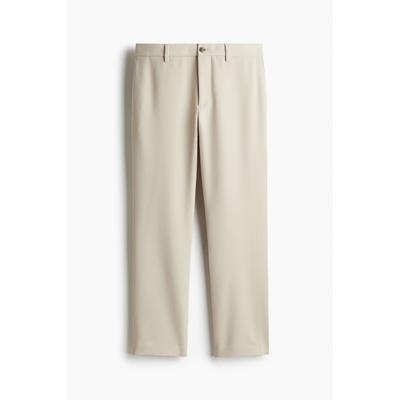 Укороченные брюки HM Slim Fit светло-бежевого цвета