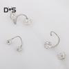 1 шт. серьги для пирсинга, искусственные кристаллы, серьги-гвоздики для козелка, легко чистящиеся серьги-гвоздики для хряща ушной раковины, губы