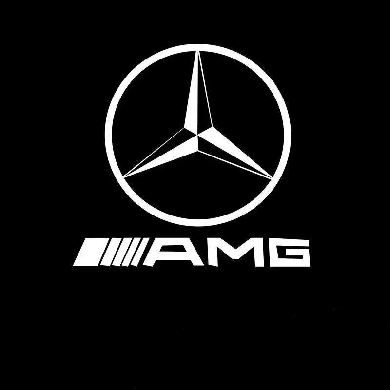 AAUW1 2X Car Door Sign Welcome Light LED Projection Light For Mercedes Benz AMG GLC GLA GLE GLS GL W204 W176 W205 W213 W166 W212 C180