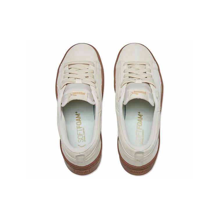 Puma Womens Smash Platform SD 'Birch Gum' (women's sizes) Birch / Birch Skate Shoes 366488 03