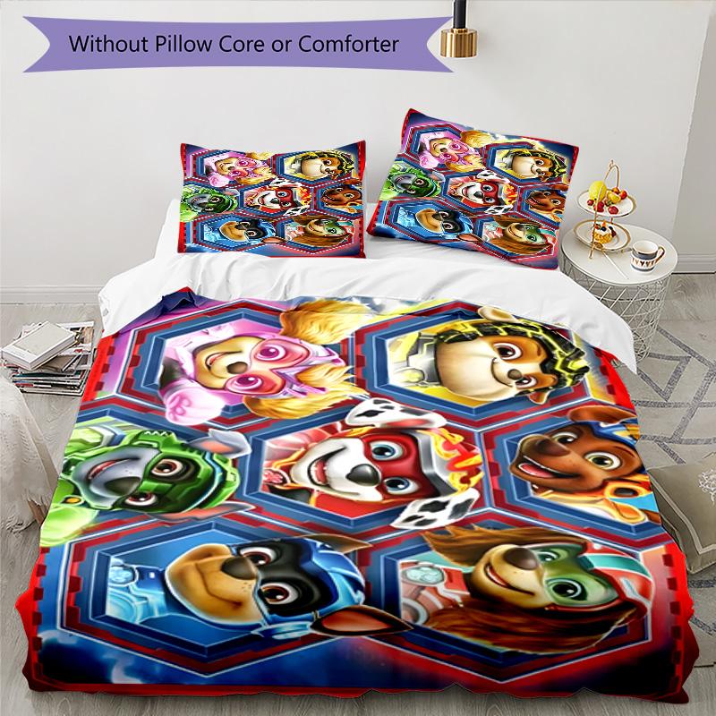 3pcs Paw Paw29 Design Cover Set - HD Printed Bedding with 1 Cover and 2 Pillowcases - Perfect for Home and Dorm Decor