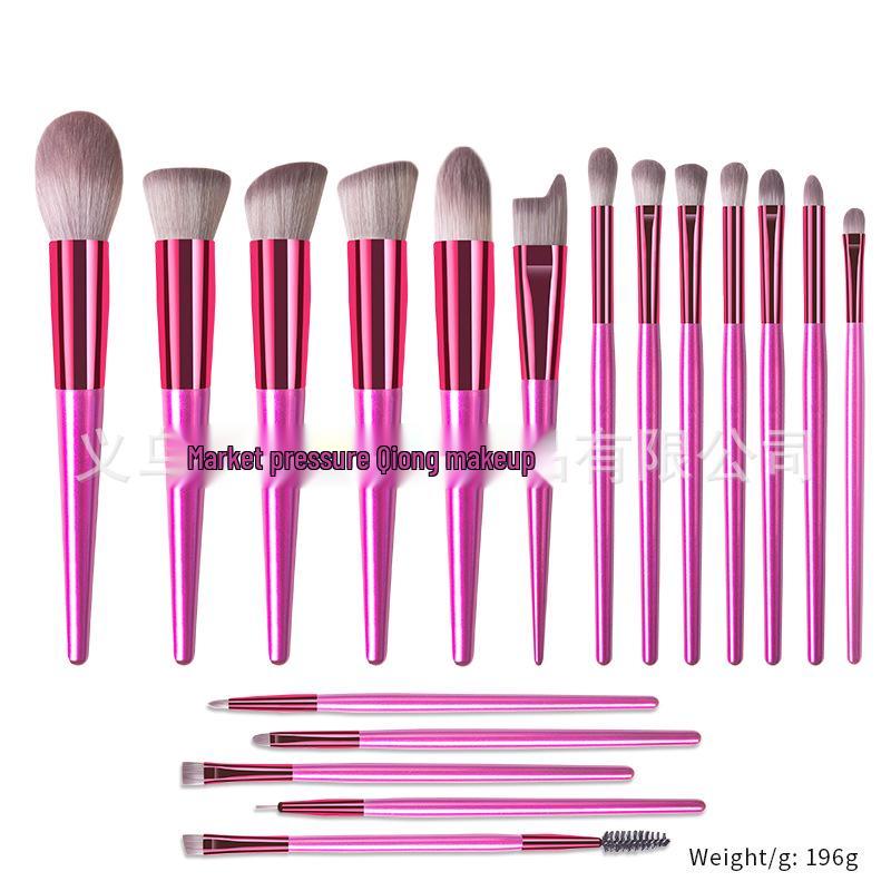 33-Piece Soft Makeup Brush & Beauty Sponge Set - Includes Eyeshadow & Foundation Brushes